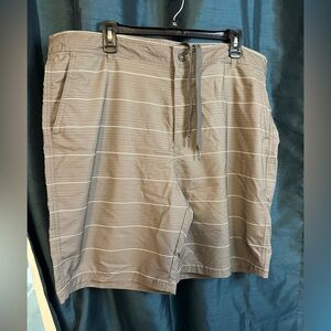 O’Rageous Striped Gray Casual Shorts 100% Polyester.